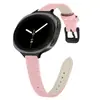 Adequado para pulseira de couro nova do Samsung Watch 8/9, pulseira de relógio de couro de cauda pontiaguda universal para Watch 8 Classic