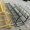 Jaula Protectora de Escalera de Acero Galvanizado Pozo Profundo Foso Escalera Inclinada Acero Inoxidable Edificio de Fábrica Pared Exterior Escalera Recta Escalera de Hierro Terminada
