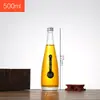 Stock Listo del Fabricante Botella de Vidrio Esmerilado para Vino de Frutas de 330ml 500ml 0.5kg Botella de Vino Vacía Sellada para el Hogar Sub-Botella