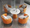 Conjunto Simples de Sofá de Uma Pessoa e Mesa de Centro para Lazer, Recepção de Hotel, Escritório, Sala de Vendas, Mesa e Cadeiras de Reunião, Salão de Beleza