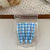 Novo estilo coreano gota d'água onda bolinhas franja de menina grampo quebra-cabeça bolsa xadrez infantil colorido clip lateral quebra-cabeça acessórios de cabelo