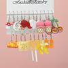 Pendientes de resina luminosos, transfronterizos, dulces, frescos y con aire, divertidos y simulados con queso y amor.