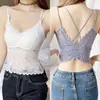Camisola Renda Borboleta com Bojo Embutido, Anti-Exposição, Lingerie Fina de Verão Sem Costura Plus Size