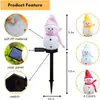 Luzes Solares Transfronteiriças, Luzes de Inserção no Solo, Lírios-Aranha, Girassóis, Rosas, Flores Artificiais, Dentes-de-Leão, Luzes de Fio de Cobre para Gramado