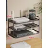 Soporte para Router Soporte de Pared Set sin Taladro Caja de Almacenamiento para Decodificador Módem Óptico Estante WiFi