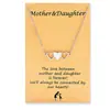 Collar Creativo y Personalizado Corazón a Corazón Madre e Hija Europeo y Americano, Cadena para Clavícula Hueca con Forma de Corazón de Acero Inoxidable, Regalo del Día de la Madre
