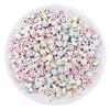 Pacote com 50 contas acrílicas coloridas em formato de smiley, redondas e planas, contas soltas, colar artesanal, pulseiras e acessórios para joias