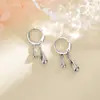 Pendientes Ovalados Geométricos Transfronterizos Europeos y Americanos de Amazon, Pinzas para Orejas de Moda de Gama Alta con Forma de Gota de Agua, Estilo de Transmisión en Vivo de Tiktok