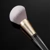 Fabricante de Brochas de Maquillaje Mango Acrílico Tubo Cepillado Individual para Polvo Suelto Fijación Brocha Grande para Base Herramienta de Belleza Brocha Fijadora