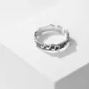 Anillo de Estrella de Cinco Puntas para Mujer Lujo Ligero Diseño de Nicho Alto Nivel Estilo Coreano Anillo Sencillo de Plata para Dedo del Pie Anillo Sencillo para Dedo del Anillo Estudiante