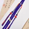 Collar Colgante de Buda de la Medicina de Vidrio Estilo Tíbet, Pulsera de Cuentas de Oración de Múltiples Círculos con Cuentas de Vidrio y Colgante de Borla, Joyería Coleccionable