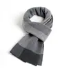 Bufanda Nueva de Lana Personalizada 2024 para Hombre, Bufanda a Cuadros Bloqueada por Color, Bufanda de Negocios Simple y Elegante para Hombre, Compra Grupal