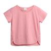 Kids Tales Children's Wear Verão Estilo Coreano Camiseta Infantil de Cor Sólida Algodão Manga Curta Macaron Color Hedge Baby Top
