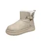 Botas de Nieve de Cuero Genuino con Suela Gruesa para Aumentar la Altura para Mujer 2026 Invierno Nueva Llegada Botines Cortos de Lana Engrosada con Felpa Zapatos de Algodón Zapatos de Algodón con Piel