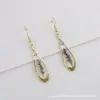 Aiwei Nuevo Producto Transfronterizo Colgante de Espécimen de Planta Pendientes de Gota de Agua de Resina Pendientes de Flores Secas Coloridos Joyería de Flores Reales