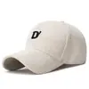 Estilo Coreano Ins Pana Bordado Letra D Visera Curva Pico de Pato Sombrero Otoño Invierno Versátil Copa Dura Gorra de Béisbol de Moda Venta al por Mayor
