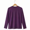 Fábrica de Ropa Fuente 26 Otoño Nuevo Talla Grande Mujer Adelgazante Cuello Medio Alto Manga Larga Camiseta Básica Personalización Rápida