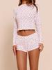 Novos Conjuntos de Pijama Casuais e Confortáveis de Manga Longa e Shorts Estampados para Mulheres da Moda Primavera 2025 da Amazon