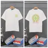 Transfronterizo. Diseño de Marca de Moda 26Ss Estampado de Letras de Herradura. Camisas Casuales de Manga Corta de Moda para Hombres, Mujeres y Parejas