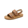Sandálias Zhr Birkenstock para Mulheres 2026 Verão Novo Estilo Sandálias Planas Macias para Uso Externo Sandálias Romanas Versáteis para Praia