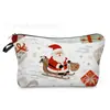 Bolsa de Maquiagem de Natal para Carro do Papai Noel Transfronteiriça, Bolsa Clutch de Natal Versátil, Bolsa de Armazenamento Casual para Viagem