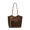Bolso vintage de gran capacidad para mujer, bolso de mano de estilo coreano de moda 2025, bolso de hombro simple y versátil, bolso de mano bajo el brazo.