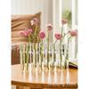 Jarrón de vidrio transparente con forma de tubo de ensayo, simple, para el hogar, con flores hidropónicas, para decorar, con combinaciones gratuitas.