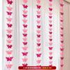 Decoração de quarto de casamento Sala de estar Decoração de cortina de quarto Flor festiva Longa palavra feliz Tridimensional Borboleta Feliz Pingente de corda