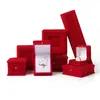 Caja de regalo de terciopelo con hebilla dorada para ceñir la cintura y empaque de joyería, caja para colgantes de joyería, caja de pulsera y anillo de alta gama de moda