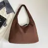 Bolsa de hombro tipo tote de gran capacidad, estilo casual perezoso, nicho, estilo coreano, Shuai Mi Jia, nueva, color sólido, para ir al trabajo