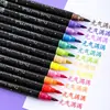 Bolígrafo de Glitter de Doble Punta y Dos Colores con Punta Suave 12 Colores 24 Colores 48 Bolígrafos de Glitter Pintados para Pintura DIY Colorear Bolígrafo de Acuarela con Glitter