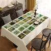 Toalha de Mesa Retangular Estilo Retro Americano Impermeável à Prova de Óleo Sem Lavar para Mesa de Jantar Toalha de Mesa de Café Nova 2026 Sensação de Luxo Leve High-end