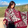 Viajes y Ocio de Otoño e Invierno Chal Retro Moda Casual Versátil Capa Bufanda Cómoda Transpirable Capa de Viaje Vacacional