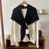Bufanda Triangular de Punto Cruz de Color Sólido Estilo Japonés y Coreano Atmosférico para Mujer, Chal Cálido para Proteger el Cuello Otoño e Invierno, Chal Accesorio de Moda