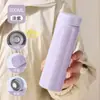 Garrafa de Água Esportiva Mini Térmica Tendência com Bolso para Alunos do Ensino Fundamental, Unissex, Copo Pequeno Reto Atacado