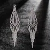 Estilo de Moda Exagerado Pendientes Europeos y Americanos de Aleación para Mujer Joyería para Orejas con Borla Larga Fabricante de Pendientes Exagerados Venta al por Mayor E521