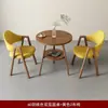 Juego de Mesa y Sillas Estilo Nórdico Italiano, Combinación de Mesa Redonda, Lujo Ligero, Diseño Moderno Simple, Adecuado para Negociaciones Comerciales, Balcón, Té con Leche, Ocio, Sala de Estar
