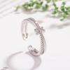 Anillo Nudado de Circonita con Esmalte Goteado para Mujer Diseño Nicho Lujo Accesible Alta Gama Sencillo Elegante Ajustable para Dedo Índice