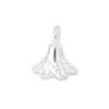 Nuevo Colgante de Flor de Trompeta de Plata Pura S925 Plata Lisa Hecho a Mano en Chiang Mai Pulsera de Cuentas de Cristal DIY Accesorios de Plata