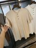 Camisa Henry, Camisa de Manga Curta em Algodão e Linho Estilo Americano para Homens, Estilo "Cara de Pau" Europeu e Americano, Solta, Respirável, Elástica, Camiseta de Manga Curta Fina para o Verão