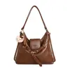 Bolsa feminina grande de capacidade, estilo retrô simples, bolsa pequena da moda multifuncional estilo coreano, bolsa de ombro e transversal feminina