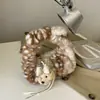 Bolsa de axila de felpa con forma de nube para otoño e invierno, bolso de hombro de felpa retro con manchas, bolso peludo plisado de nicho, bolsa de calidad de exportación