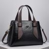 Bolsas Transfronterizas para Mujer 2025 Nuevo Estilo Empalme Simple Color de Contraste Bolso de Mano de Gama Alta Versátil Bolso Tote de Hombro Cruzado