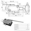 Micro interruptor resistente a alta temperatura 200 graus KW3AG-16A pequeno curso de limite aquecedor caixa de forno elétrico fritadeira