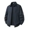 Chamarra Cortavientos Elástica de Negocios para Hombre, Resistente al Viento, Protección Solar, Chaqueta de Primavera, Camisa Transpirable Casual para Exteriores, Top con LOGO