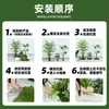 Se utilizan Combinaciones de Paisajismo Vegetal, Paisajes de Interior, Árboles Artificiales y Plantas Verdes Simuladas para Decorar el Vestíbulo de Entrada y debajo de las Escaleras