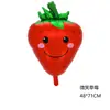 Balões de alumínio de desenhos animados de frutas e vegetais: maçã, melancia, abacaxi, melão cantalupo, balões fofos