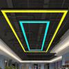 Luz de estación de oficina led con forma de espalda sala de exposiciones cibercafé reparación de máquinas tienda de billar recepción sala de conferencias candelabro rectangular