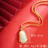 Colar Estilo Étnico Dourado Areia Vietnamita Cabeça de Buda Versátil Antigo Ouro de Imitação Buda Maitreya Corrente de Contas Redondas Pingente de Liga de Cobre