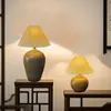 Estilo Wabi-Sabi Nova Luminária de Mesa Decorativa Chinoiserie para Estudo Quarto Pousada Normcore Japonês Vaso de Cerâmica Luminária de Mesa Retro para Cabeceira Sala de Estar